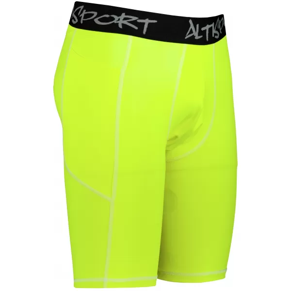  Pánske športové legíny nad kolená premium ALTISPORT VOJ/ALM000LEG02 FLUO-ŽLTÁ 