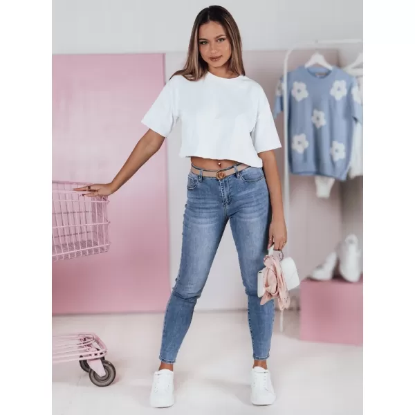  Dámske nohavice DSTREET SKINNTON UY2350 MODRÁ 