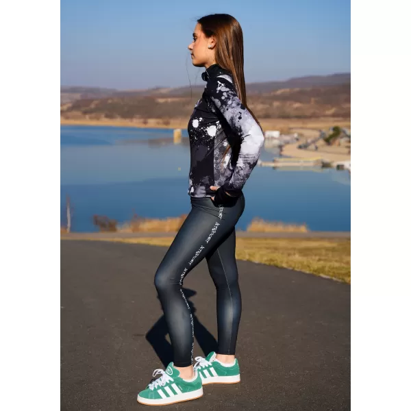  Dámska športová mikina premium plus ALTISPORT VOJ/ALW055MI04 ČIERNOBIELY 