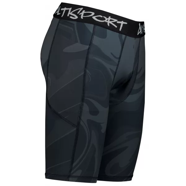  Pánske športové legíny nad kolená premium ALTISPORT VOJ/ALM072LEG02 ČIERNA 