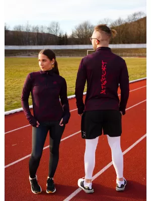 Dámska športová mikina premium plus ALTISPORT VOJ/ALW072MI04 VÍNOVO ČERVENÉ