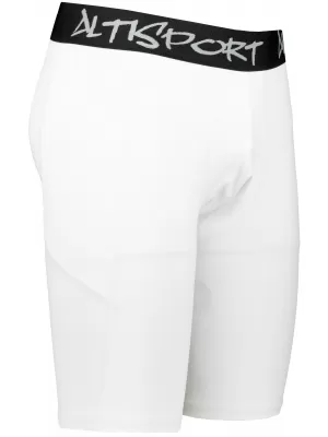 Pánske športové legíny nad kolená premium ALTISPORT VOJ/ALM000LEG02 BIELA