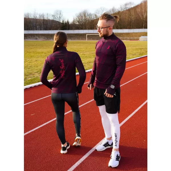  Pánska športová mikina premium plus ALTISPORT VOJ/ALM072MI04 VÍNOVO ČERVENÉ 