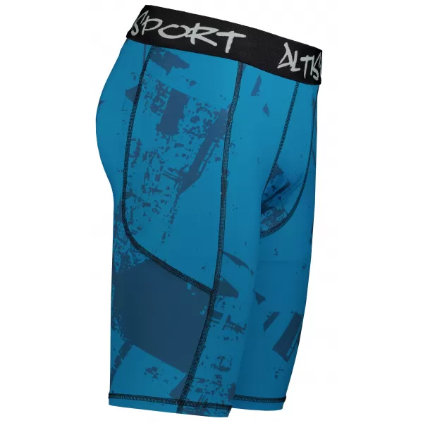  Pánske športové legíny nad kolená premium ALTISPORT VOJ/ALM079LEG02 MODRÁ 