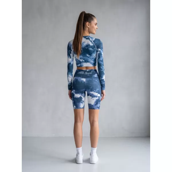  Dámske legíny nad kolená premium ALTISPORT VOJ/ALW066LEG02 TMAVO MODRÁ 
