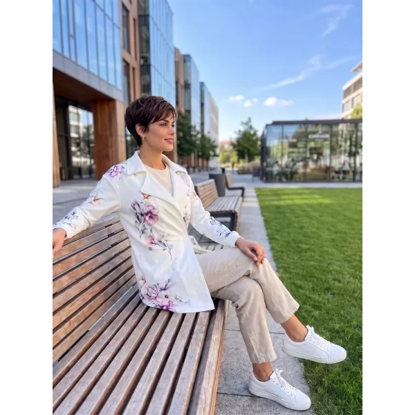  Dámske mikinové sako premium ALTISPORT VOJ/ALW087MI05 BIELA 