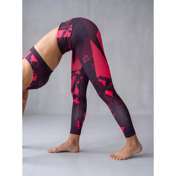  Dámske dlhé prémiové legíny ALTISPORT VOJ/ALW080LEG01 VÍNOVO ČERVENÉ 