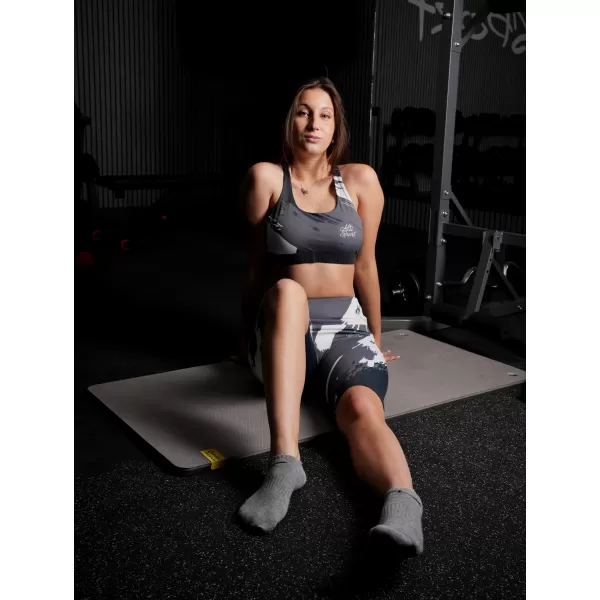  Dámske legíny nad kolená premium ALTISPORT VOJ/ALW081LEG02 ČIERNO-ŠEDÁ 