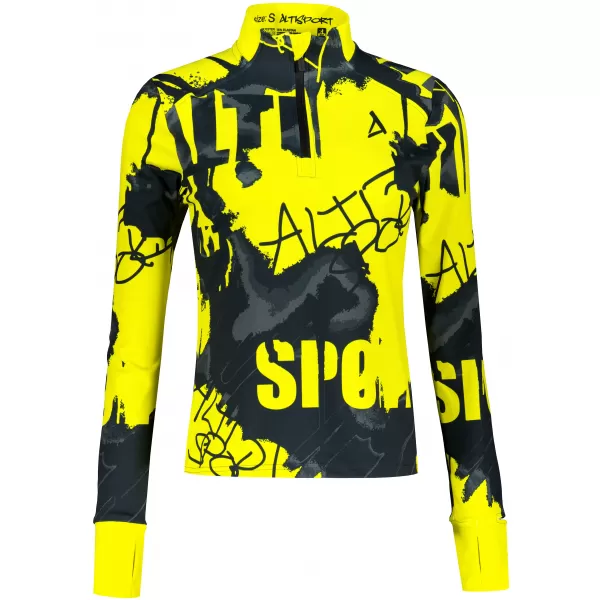  Dámska športová mikina premium plus ALTISPORT VOJ/ALW076MI04 FLUO-ŽLTÁ 