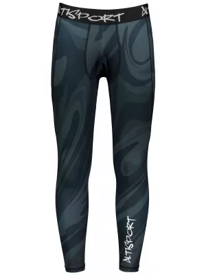 Dlhé pánske prémiové športové legíny ALTISPORT VOJ/ALM072LEG01 ČIERNA