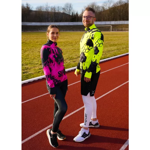  Dámska športová mikina premium plus ALTISPORT VOJ/ALW076MI04 HORKÁ RUŽOVÁ 