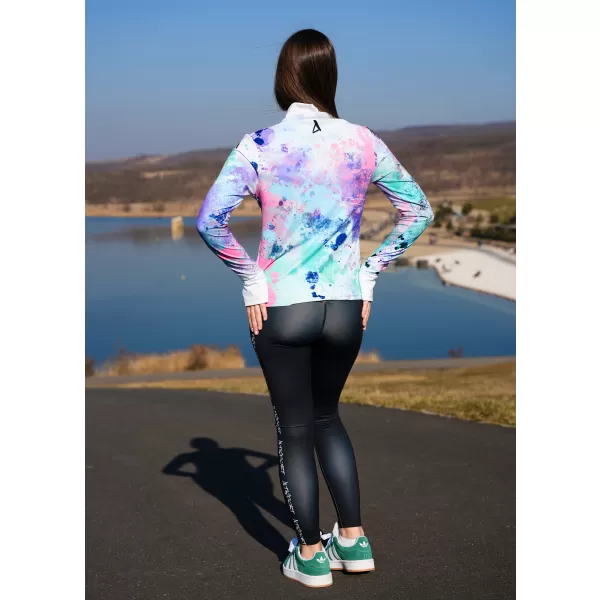  Dámska športová mikina premium plus ALTISPORT VOJ/ALW055MI04 FIALOVÁ/ZELENÁ 