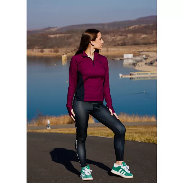 Dámska športová mikina premium plus ALTISPORT VOJ/ALW078MI04 VÍNOVO ČERVENÉ 
