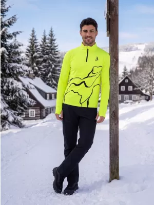Pánska športová mikina premium plus ALTISPORT VOJ/ALM073MI04 FLUO-ŽLTÁ