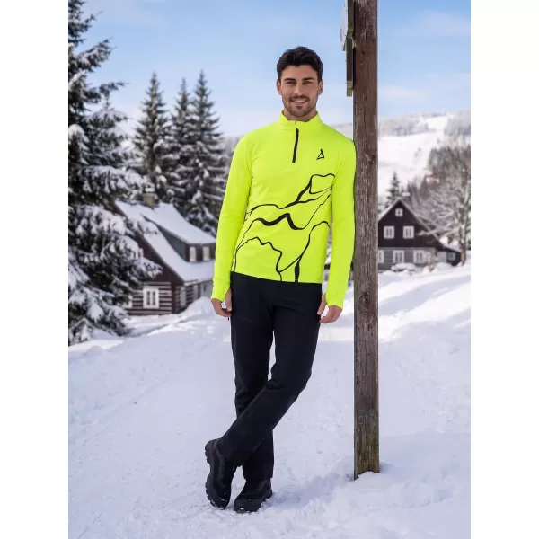  Pánska športová mikina premium plus ALTISPORT VOJ/ALM073MI04 FLUO-ŽLTÁ 