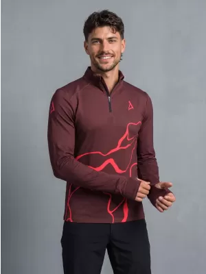 Pánska športová mikina premium plus ALTISPORT VOJ/ALM073MI04 VÍNOVO ČERVENÉ