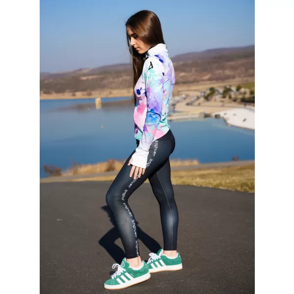  Dámska športová mikina premium plus ALTISPORT VOJ/ALW055MI04 FIALOVÁ/ZELENÁ 