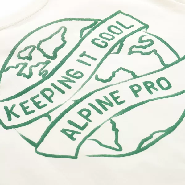  Pánske tričko vyrobené z organickej bavlny ALPINE PRO TERMES 2 BÉŽOVÁ 