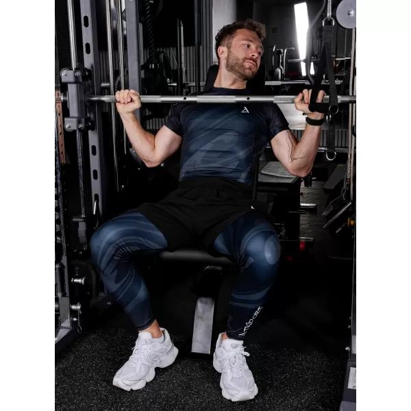  Dlhé pánske prémiové športové legíny ALTISPORT VOJ/ALM072LEG01 ČIERNA 