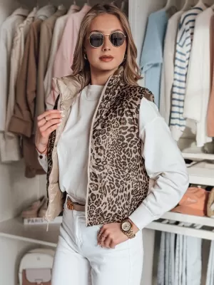 Dámska vesta DSTREET CHIPUFF TY4825 KARAMEL