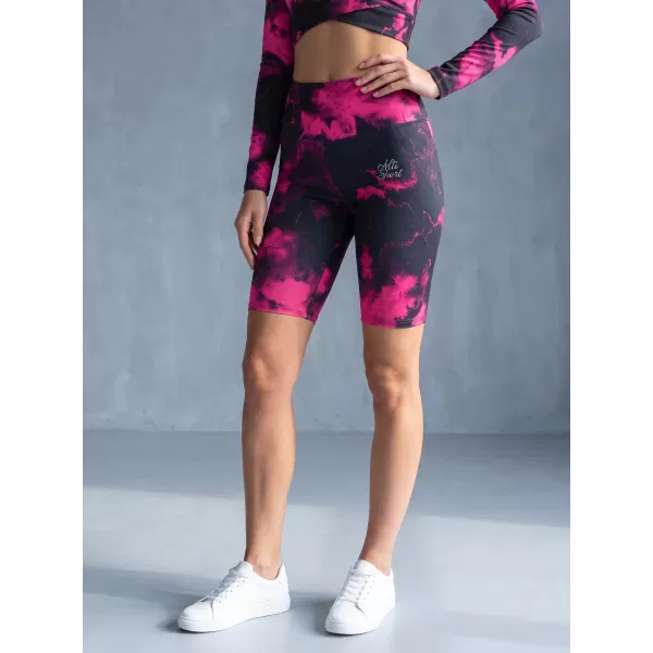  Dámske legíny nad kolená premium ALTISPORT VOJ/ALW066LEG02 ČIERNA RUŽOVÁ 