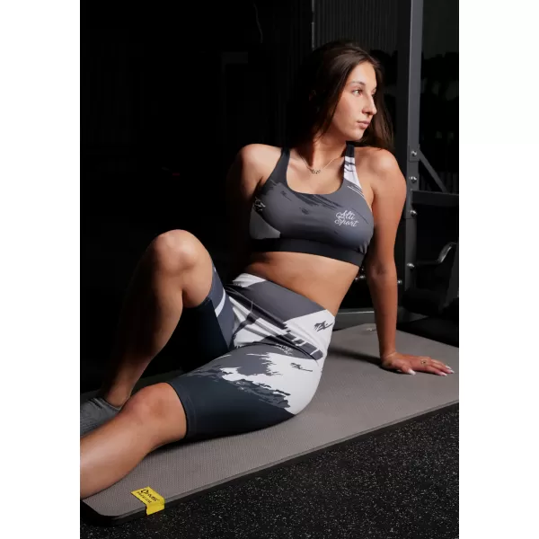  Dámske legíny nad kolená premium ALTISPORT VOJ/ALW081LEG02 ČIERNO-ŠEDÁ 