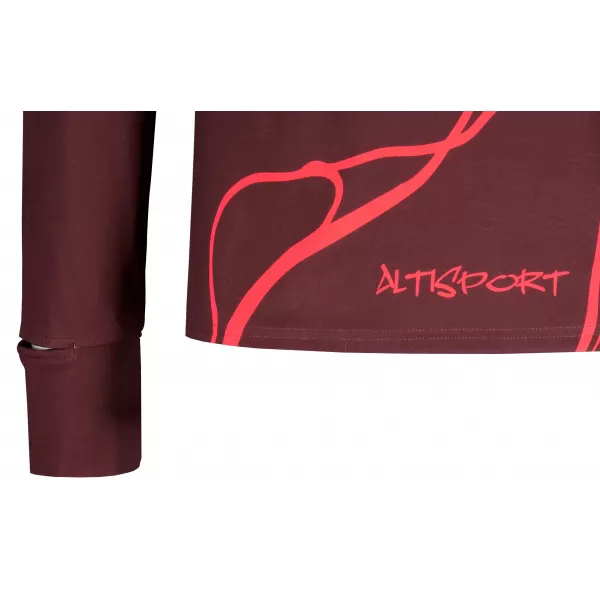  Pánska športová mikina premium plus ALTISPORT VOJ/ALM073MI04 VÍNOVO ČERVENÉ 