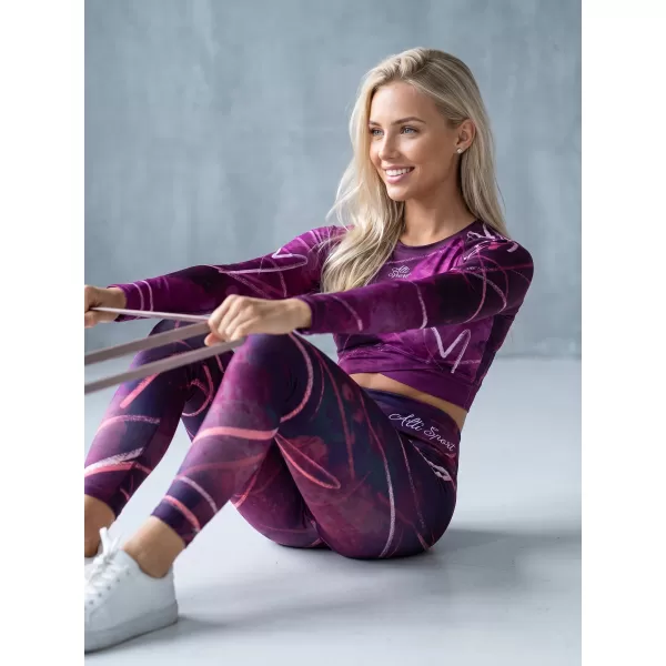  Dámske dlhé prémiové legíny ALTISPORT VOJ/ALW082LEG01 FIALOVÁ 