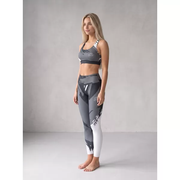  Dámske dlhé prémiové legíny ALTISPORT VOJ/ALW081LEG01 ČIERNO-ŠEDÁ 