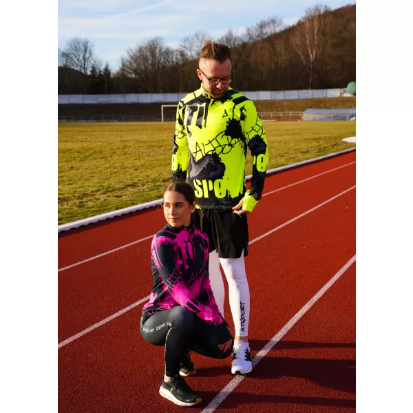  Dámska športová mikina premium plus ALTISPORT VOJ/ALW076MI04 HORKÁ RUŽOVÁ 