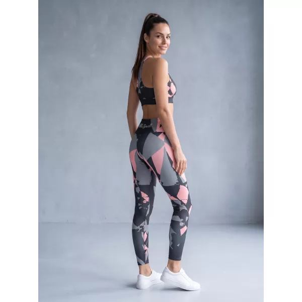  Dámske dlhé prémiové legíny ALTISPORT VOJ/ALW080LEG01 ČIERNO-LOSOSOVÁ 