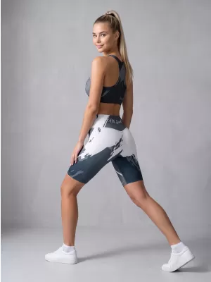 Dámske legíny nad kolená premium ALTISPORT VOJ/ALW081LEG02 ČIERNO-ŠEDÁ