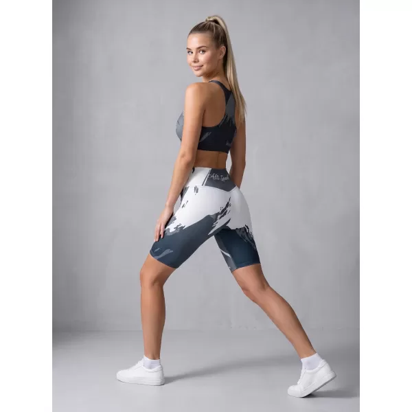  Dámske legíny nad kolená premium ALTISPORT VOJ/ALW081LEG02 ČIERNO-ŠEDÁ 