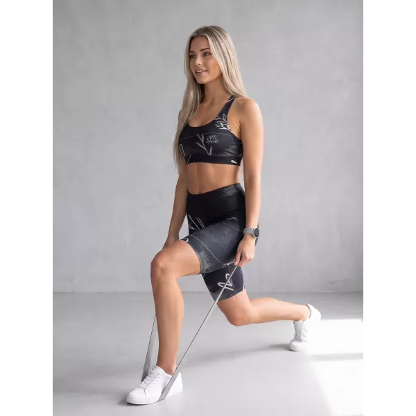  Dámske legíny nad kolená premium ALTISPORT VOJ/ALW083LEG02 ČIERNOBIELY 