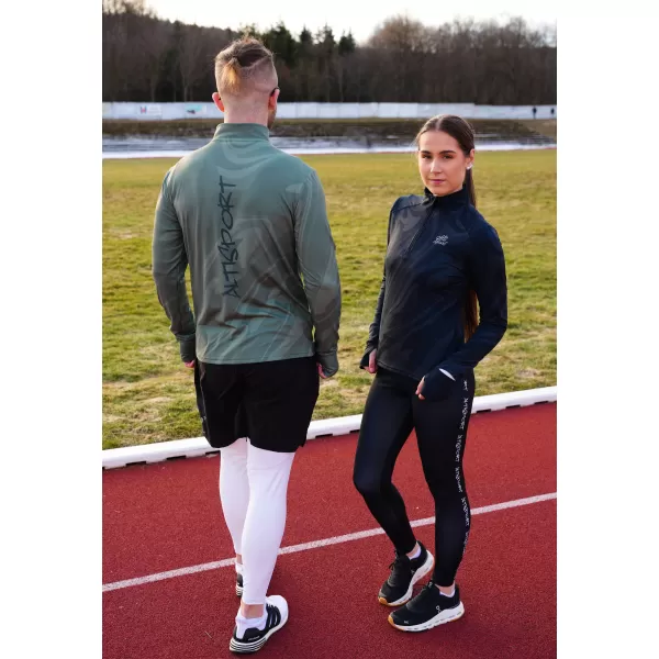  Pánska športová mikina premium plus ALTISPORT VOJ/ALM072MI04 ZELENÁ 