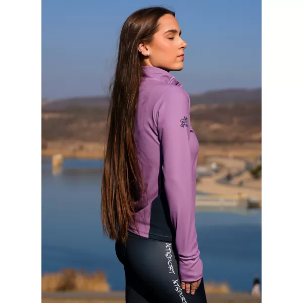  Dámska športová mikina premium plus ALTISPORT VOJ/ALW078MI04 FIALOVÁ 