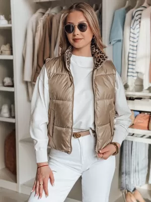 Dámska vesta DSTREET CHIPUFF TY4825 KARAMEL