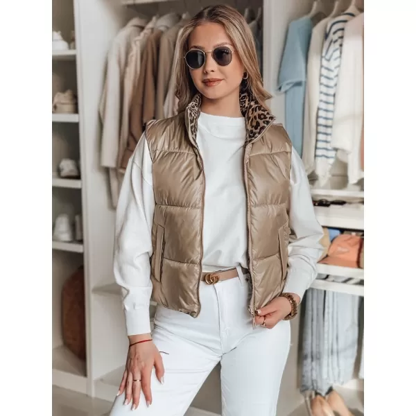  Dámska vesta DSTREET CHIPUFF TY4825 KARAMEL 
