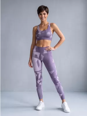 Dámske dlhé prémiové legíny ALTISPORT VOJ/ALW080LEG01 SIVOFIALOVÁ