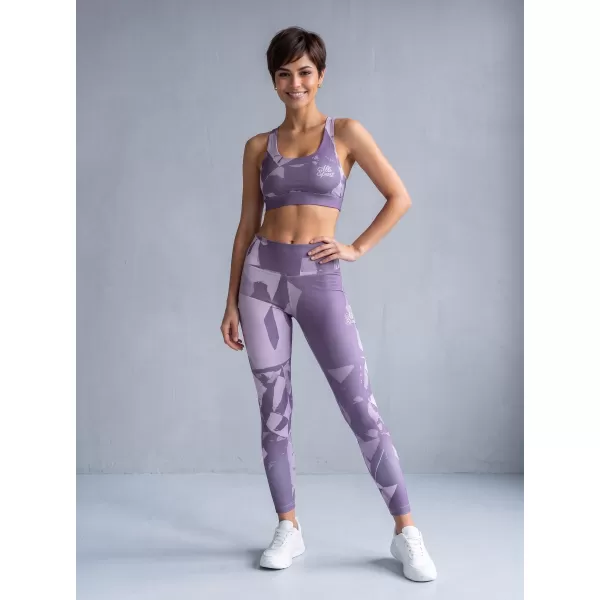  Dámske dlhé prémiové legíny ALTISPORT VOJ/ALW080LEG01 SIVOFIALOVÁ 