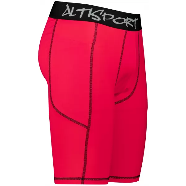  Pánske športové legíny nad kolená premium ALTISPORT VOJ/ALM000LEG02 ČERVENÁ 