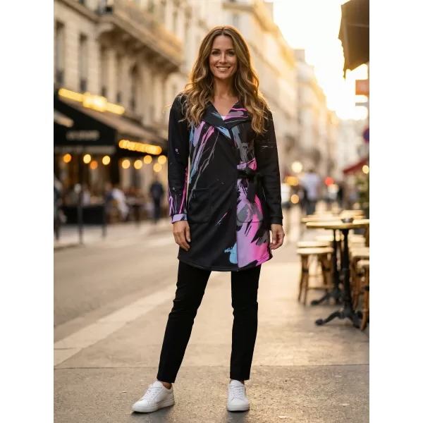  Dámska prémiová taška na mikinu ALTISPORT VOJ/ALW074MI05 ČIERNA RUŽOVÁ 