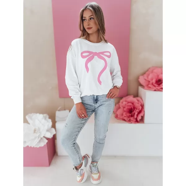  Dámska oversize mikina DSTREET SOFTTIE BY1358 BIELA 