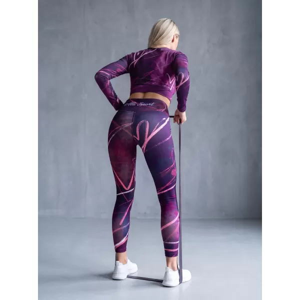  Dámske dlhé prémiové legíny ALTISPORT VOJ/ALW082LEG01 FIALOVÁ 