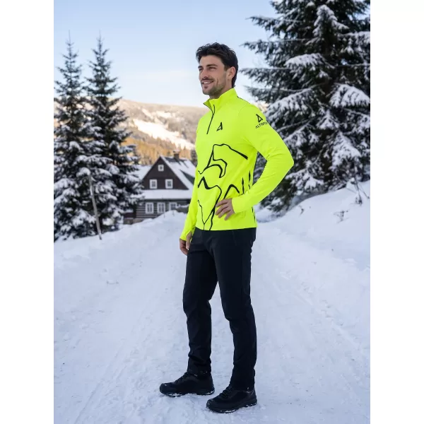  Pánska športová mikina premium plus ALTISPORT VOJ/ALM073MI04 FLUO-ŽLTÁ 
