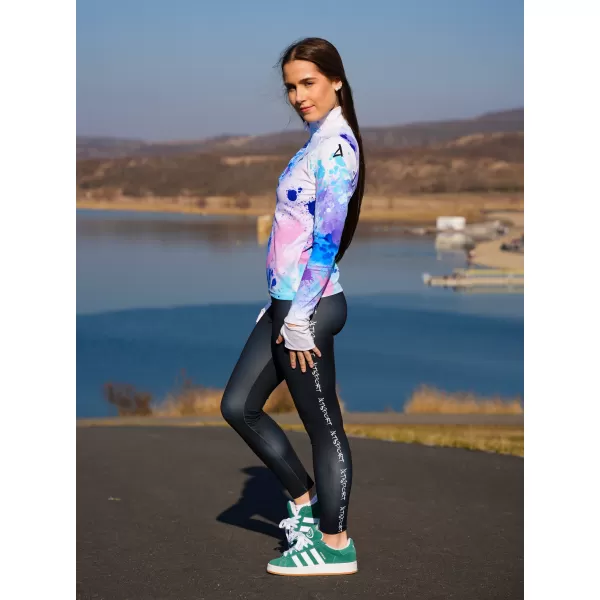  Dámska športová mikina premium plus ALTISPORT VOJ/ALW055MI04 FIALOVÁ/MODRÁ 