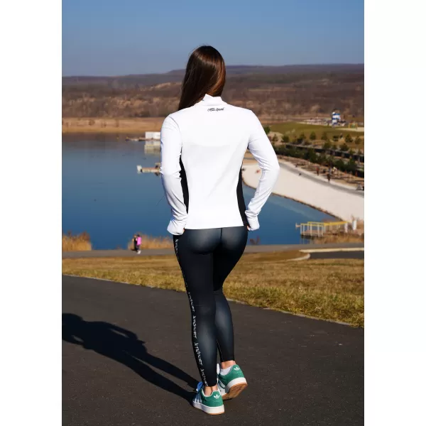  Dámska športová mikina premium plus ALTISPORT VOJ/ALW078MI04 BIELA 