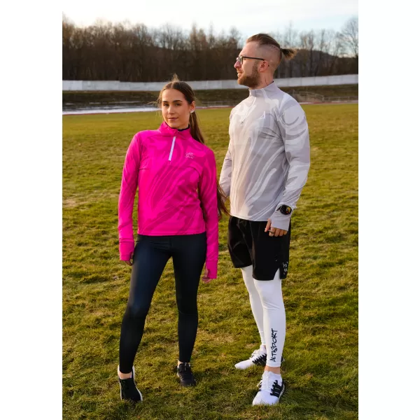  Dámska športová mikina premium plus ALTISPORT VOJ/ALW072MI04 HORKÁ RUŽOVÁ 