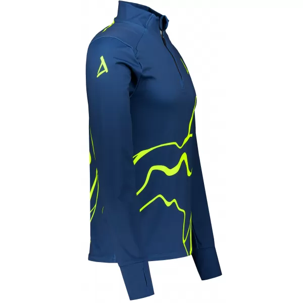  Pánska športová mikina premium plus ALTISPORT VOJ/ALM073MI04 NÁMORNÍCKA-FLUO ŽLTÁ 