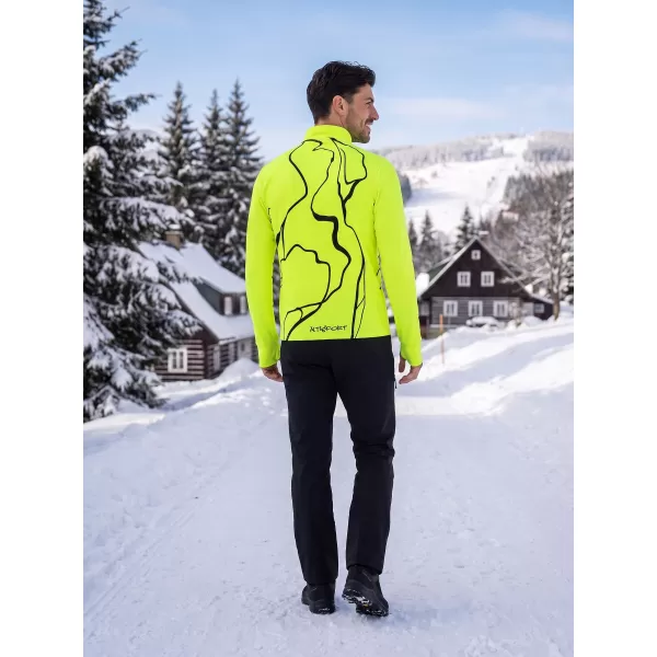 Pánska športová mikina premium plus ALTISPORT VOJ/ALM073MI04 FLUO-ŽLTÁ 